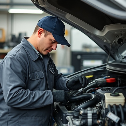auto technician working