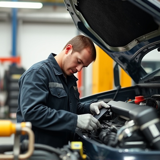 auto technician working