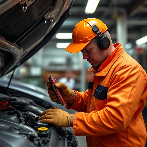 auto technician working
