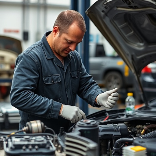 auto technician working