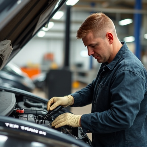 auto technician working