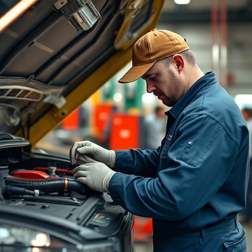 auto technician working