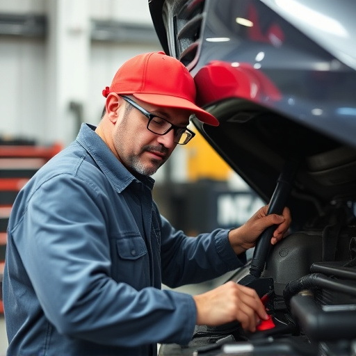 auto technician working