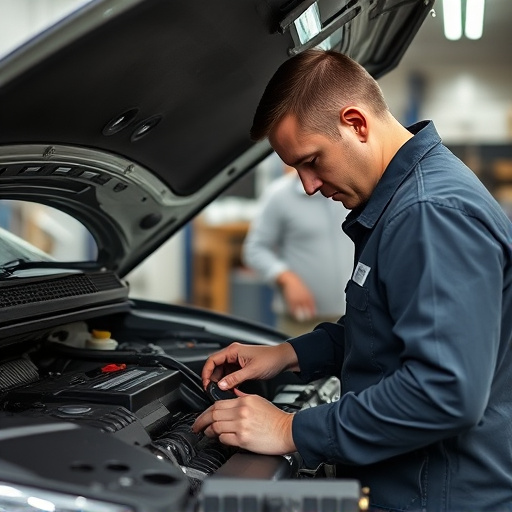 auto technician working