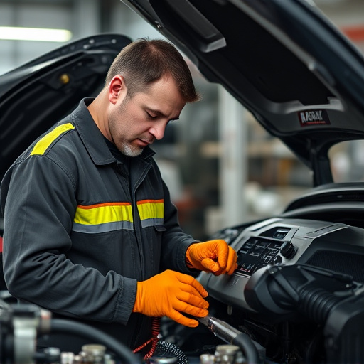 auto technician working