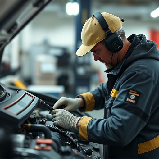 auto technician working