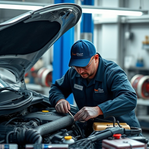 auto technician working