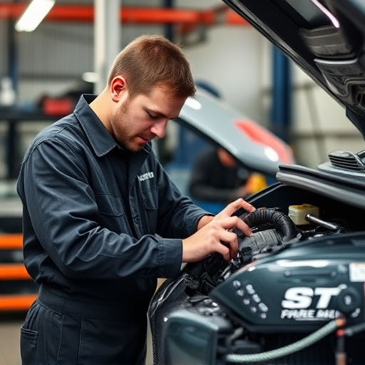 auto technician working