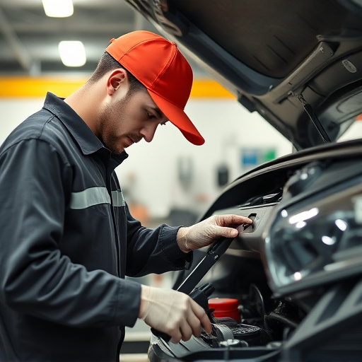auto technician working