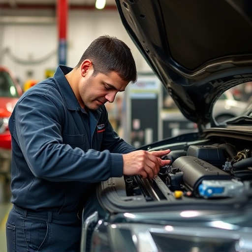 auto technician working