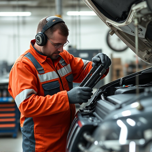 auto technician working