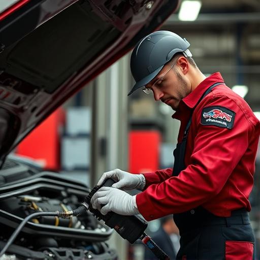 auto technician working