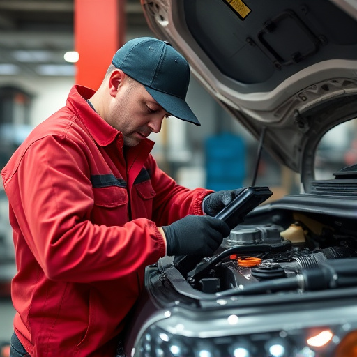 auto technician working