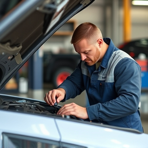 auto technician working