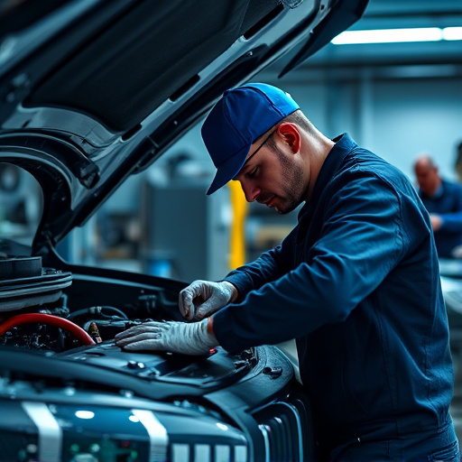 auto technician working