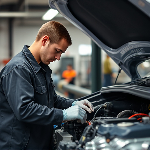auto technician working
