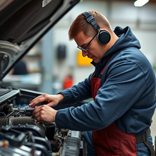 auto technician working