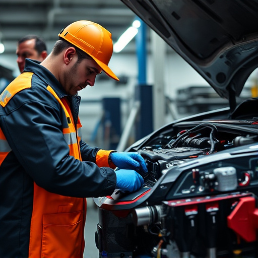 auto technician working