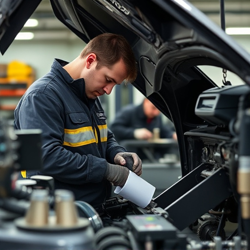 auto technician working