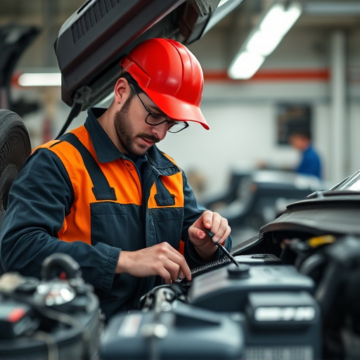 auto technician working