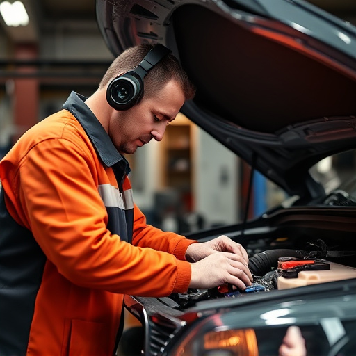 auto technician working