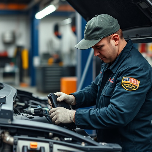auto technician working