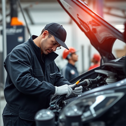 auto technician working