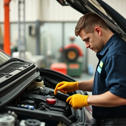 auto technician working