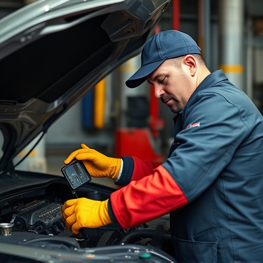 auto technician working