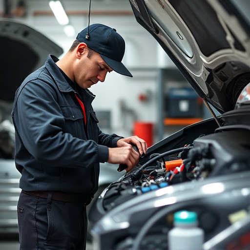 auto technician working