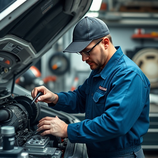 auto technician working