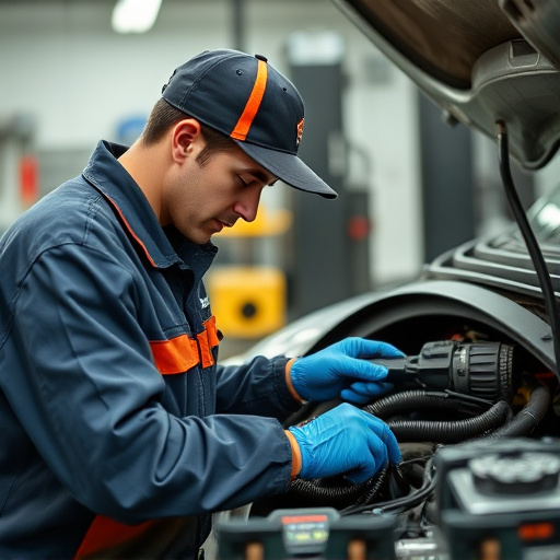 auto technician working