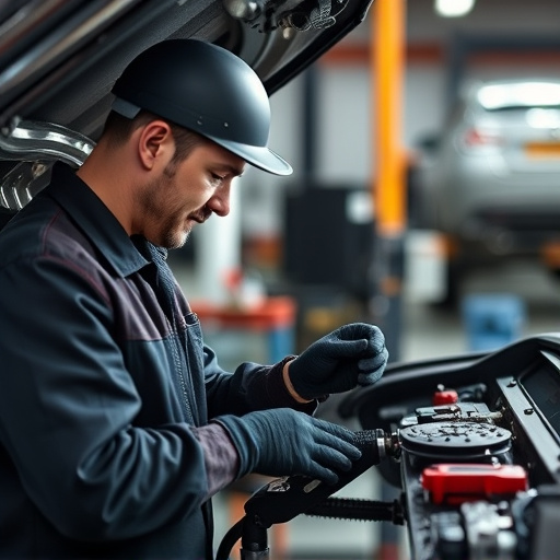 auto technician working