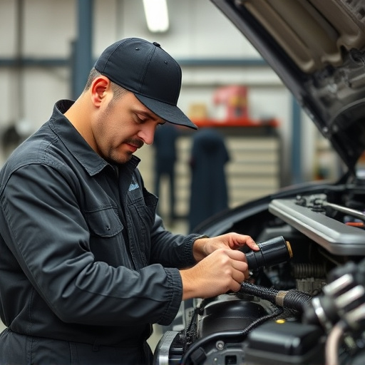 auto technician working