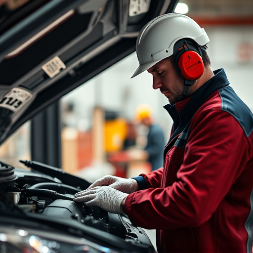auto technician working