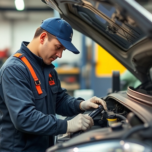auto technician working