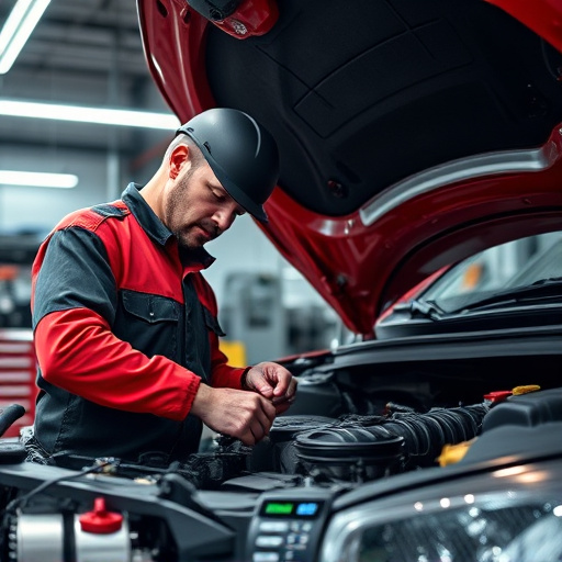 auto technician working