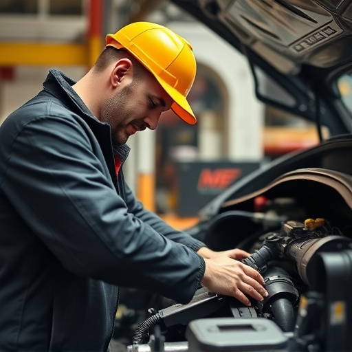 auto technician working