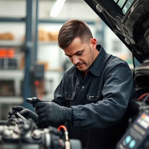 auto technician working