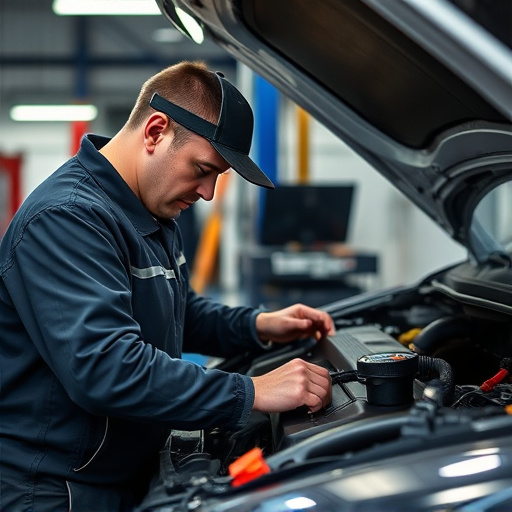 auto technician working
