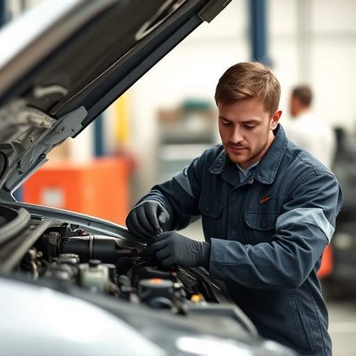 auto technician working