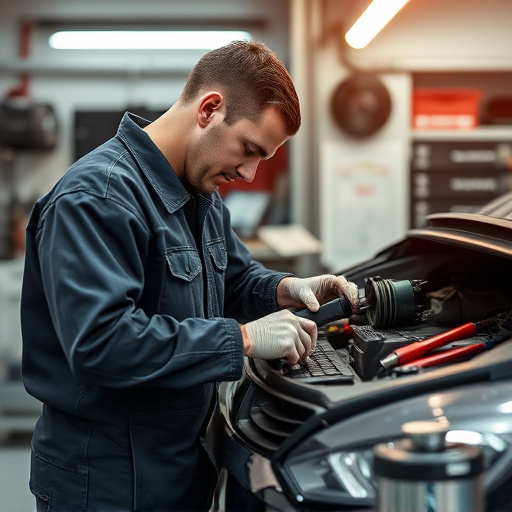 auto technician working