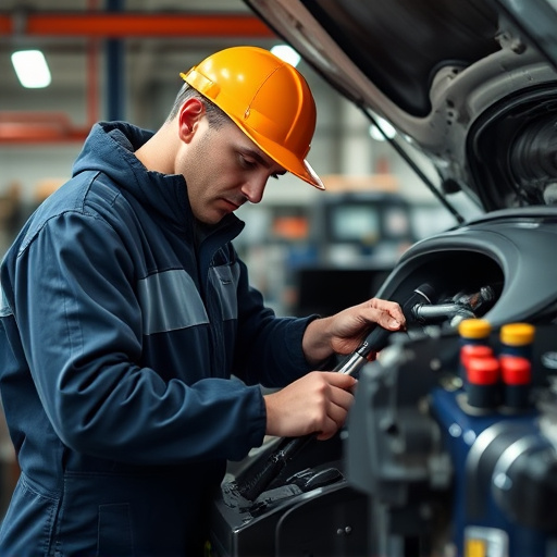 auto technician working