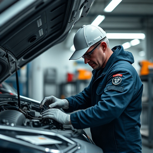 auto technician working