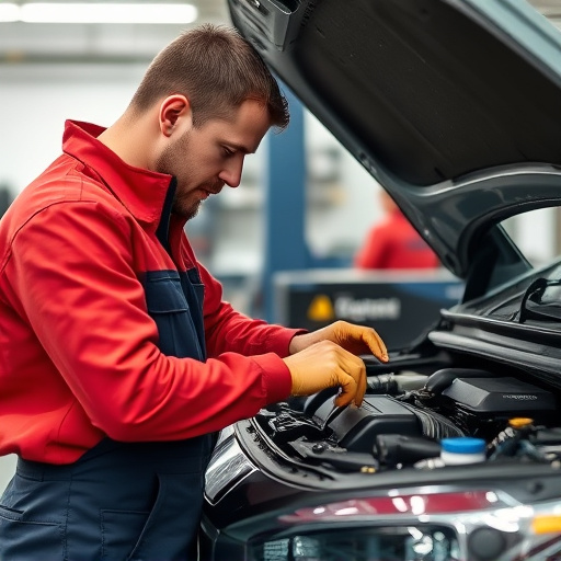 auto technician working