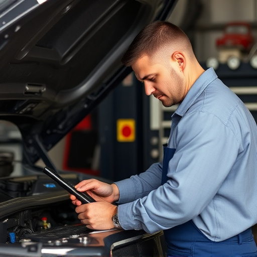 auto technician working