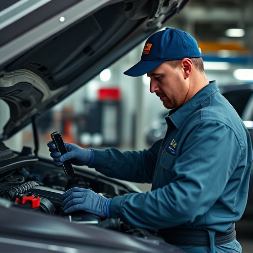 auto technician working