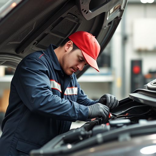 auto technician working
