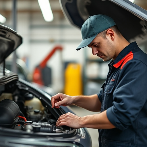 auto technician working