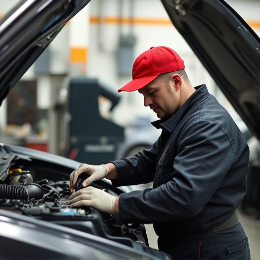auto technician working